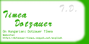 timea dotzauer business card